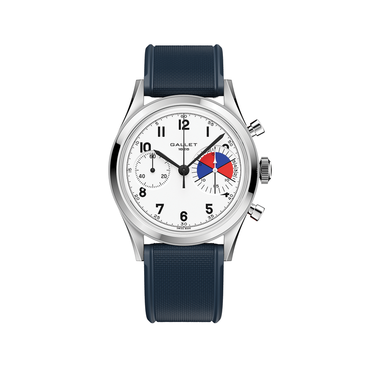 Classics G09 Tribute to Multichron Yachting 38mm - White on Rubber Strap