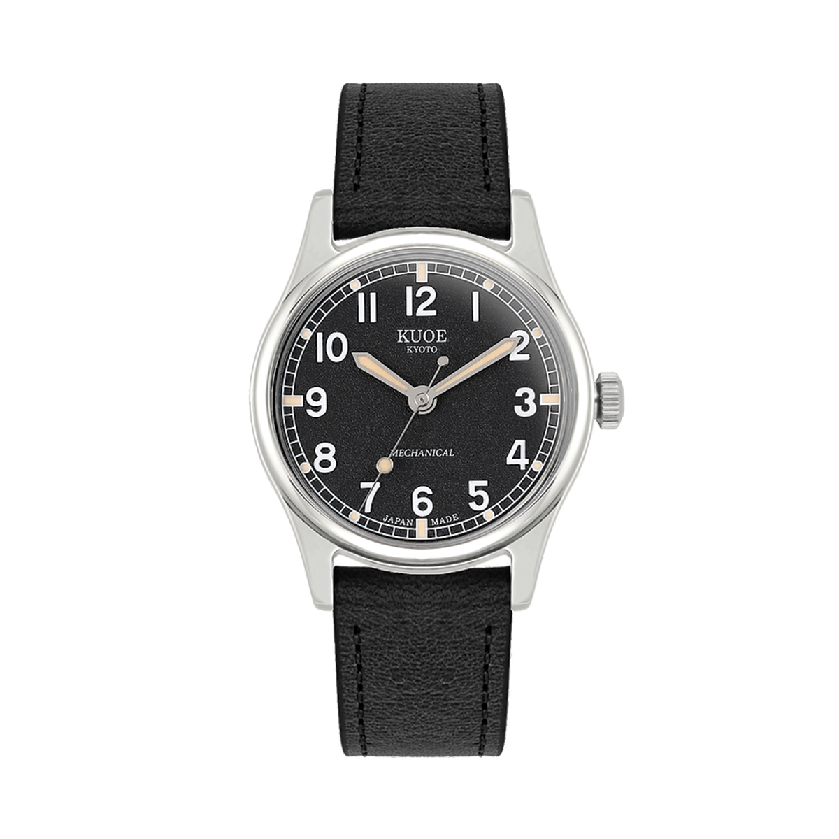 OLD SMITH 35mm - Black on Black Leather Strap