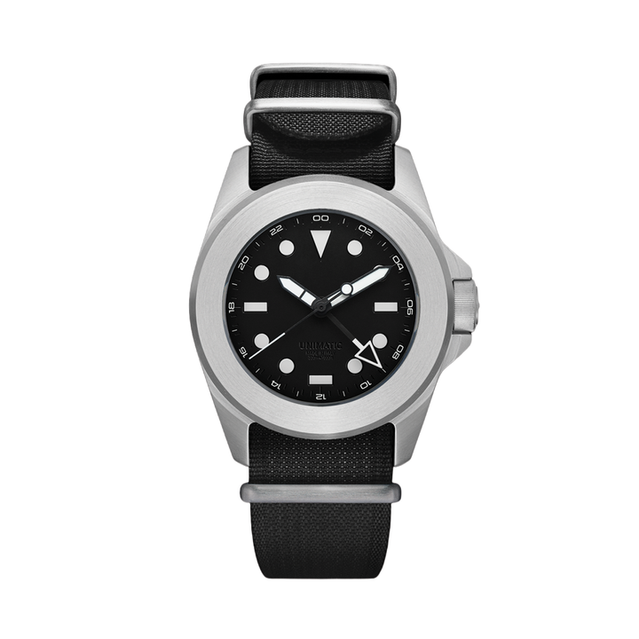 Modello Quattro U4-GMT-AEB Limited Edition 40mm - Black on Fabric Strap w/ Additional Fabric Strap