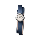 Ladybird Lady B Steel 19mm - Opaline on Blue Leather Strap