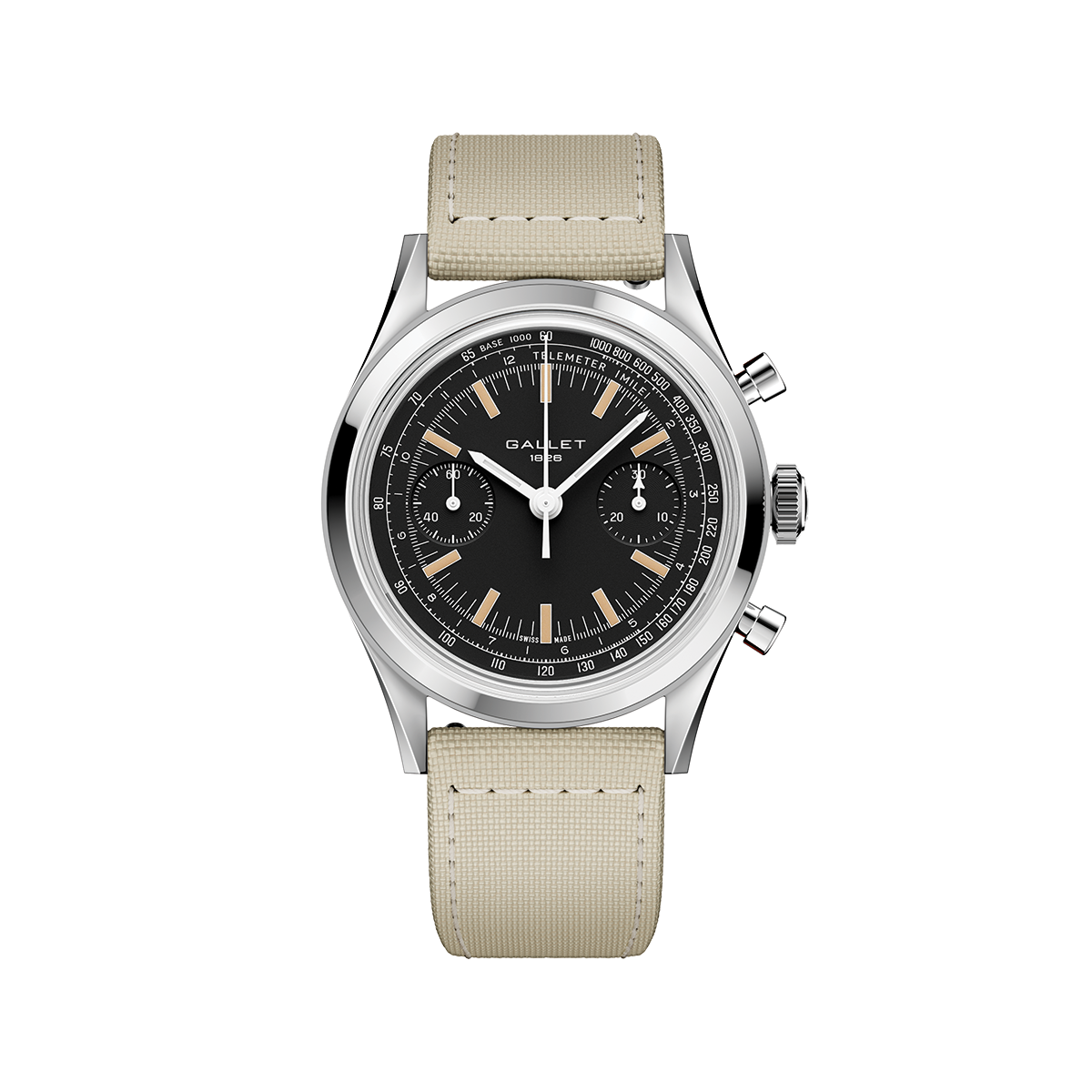 Classics G09 Tribute to Multichron 45 38mm - Black on Fabric Strap