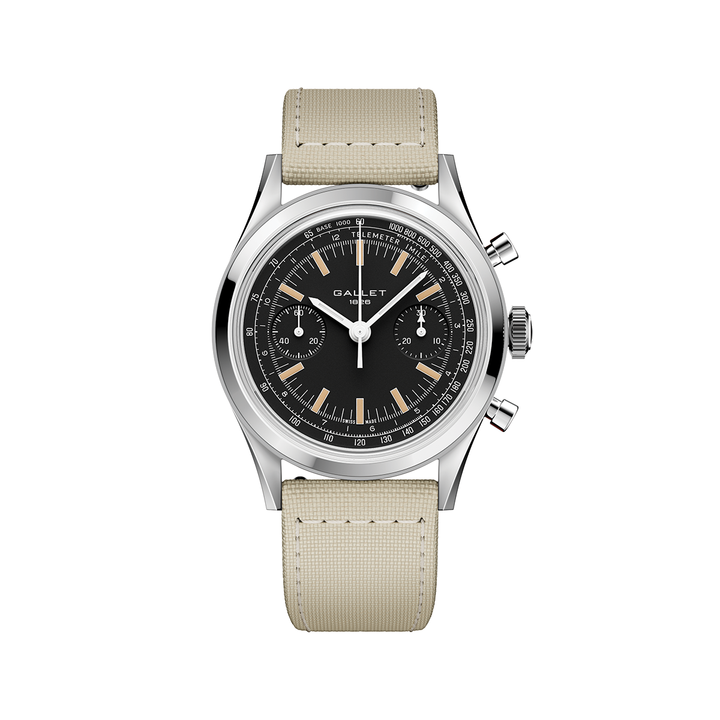 Classics G09 Tribute to Multichron 45 38mm - Black on Fabric Strap