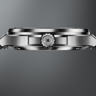 Seventies "Stereo Panel" 39mm - Silver on Bracelet