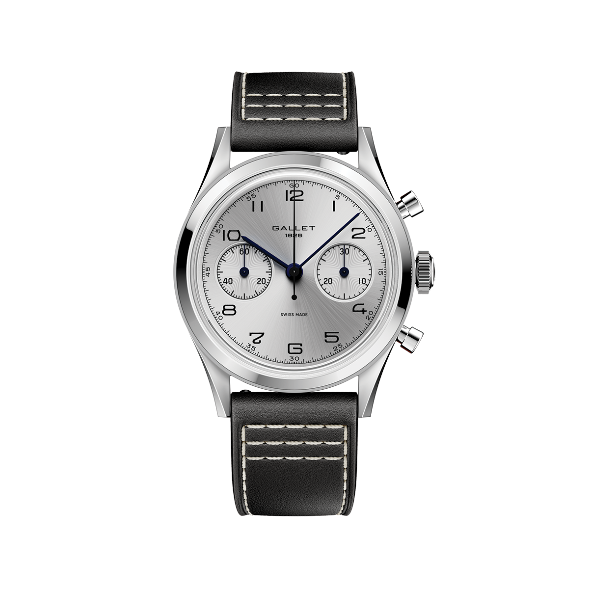 Classics G09 Tribute to Silverlight 38mm - Silver on Leather Strap