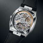 Seventies "Stereo Panel" 39mm - Silver on Rubber Strap