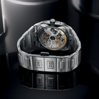Seventies "Stereo Panel" 39mm - Silver on Bracelet