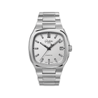 Seventies "Stereo Panel" 39mm - Silver on Bracelet