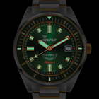 Matic S Two-Tone PVD Gold and Steel 39.5mm - Green on Bracelet